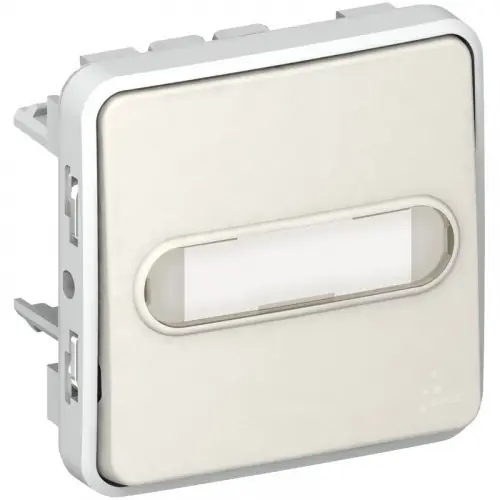Plexo poussoir étiquette lumineux blanc mécanisme - LEGRAND Dernière Chance