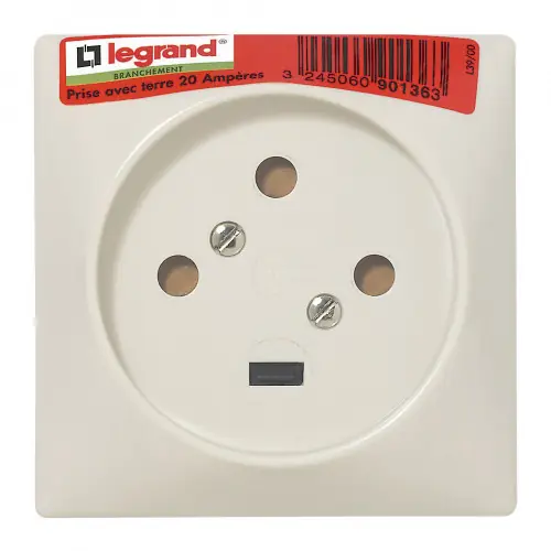 Socle 3P+T 20A, LEGRAND, blanc – LEGRAND Bon Marché