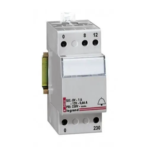 Retour Gratuit Transformateur pour sonnerie 230 / 12 / 8V 2 modules – LEGRAND