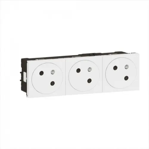 Promotion Triple prise avec terre Mosaic, LEGRAND, blanc – LEGRAND