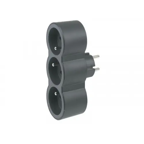 Triplite Murale Compact, 3 Prises Noir – LEGRAND Usine Directe
