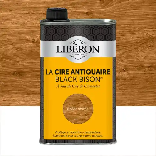 Cire liquide meuble et objets Antiquaire black bison® LIBERON, chêne moyen 0.5 l - LIBERON Seulement Aujourd'hui