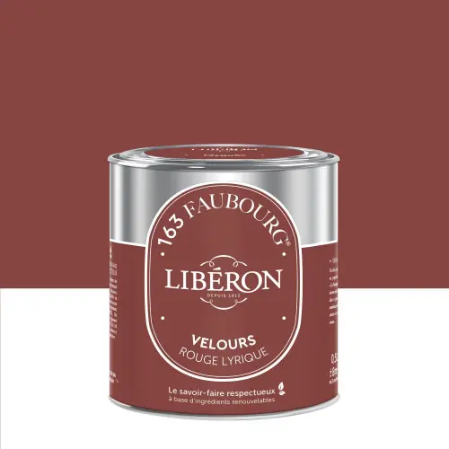Peinture grège rouge lyrique multisupport 163 faubourg LIBÉRON velours 0.5 l - LIBERON Haute Qualité