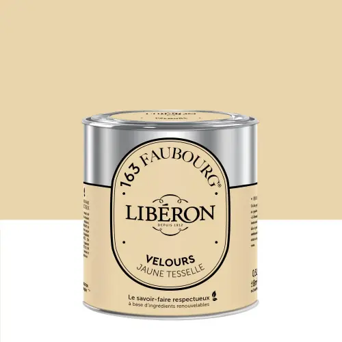 Remise Peinture jaune tesselle mur, plafond et boiserie LIBÉRON velours 0.5 l - LIBERON