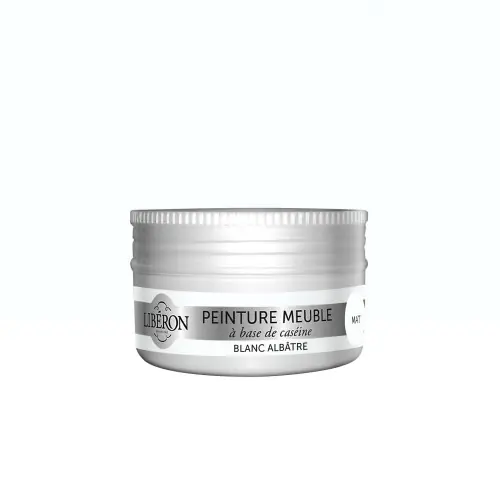 Solde Peinture meuble et boiserie Caséine LIBERON blanc albâtre mat 75 ml - LIBERON