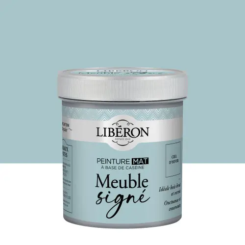 Peinture meuble et boiserie Caséine, meuble signé LIBÉRON ciel d‘hiver mat 0.5L - LIBERON Offre Du Jour