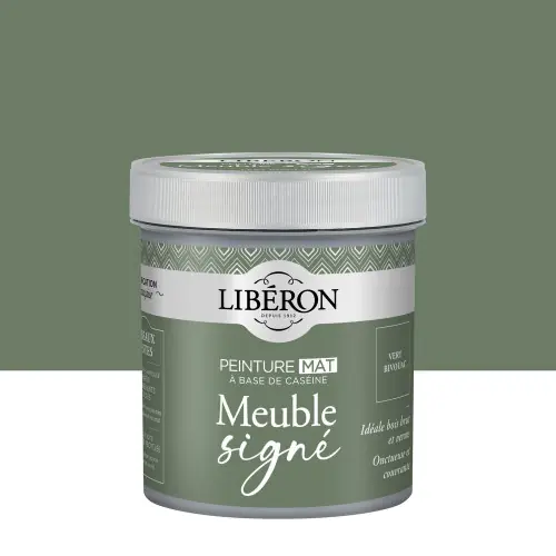 Acheter Direct Peinture meuble et boiserie Caséine, meuble signé LIBÉRON vert bivouac mat 0.5L – LIBERON