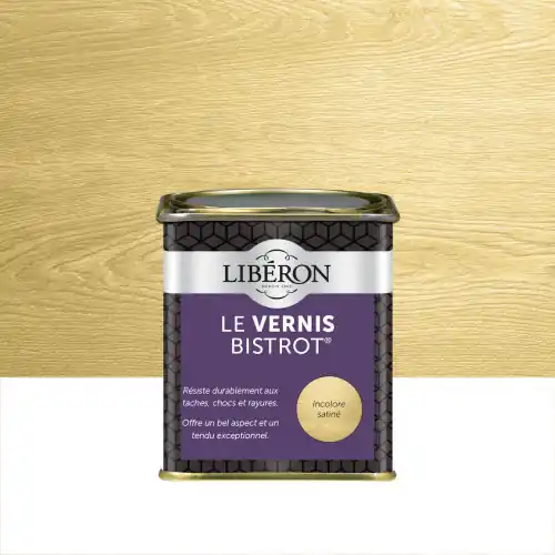 Vente Directe Vernis meuble et objet Bistrot® LIBERON, incolore satiné, 0.25l – LIBERON