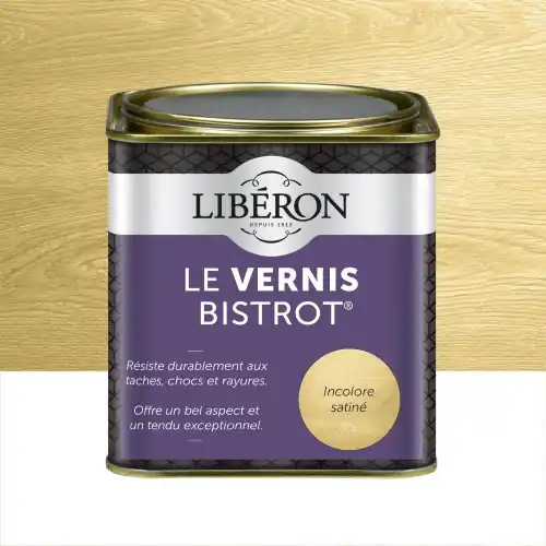 Haute Qualité Vernis meuble et objet Bistrot® LIBERON, incolore satiné, 0.5l - LIBERON