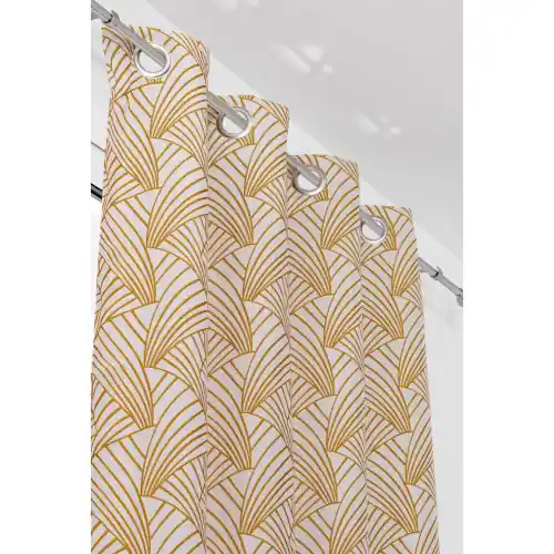 Paiement Sécurisé Rideau tamisant, Ardeco moutarde l.135 x H.250 cm LINDER – LINDER