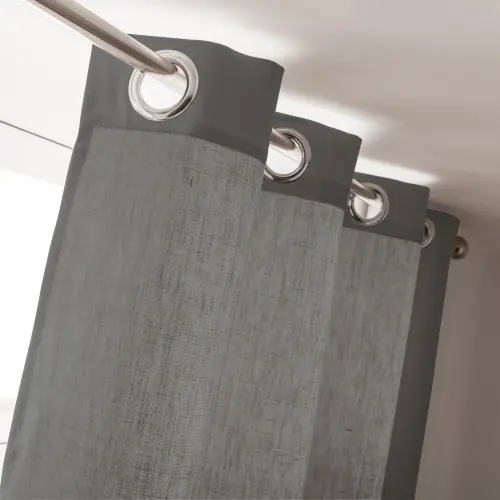 Rideau tamisant, Metis gris l.135 x H.260 cm LINDER – LINDER Satisfait Ou Remboursé