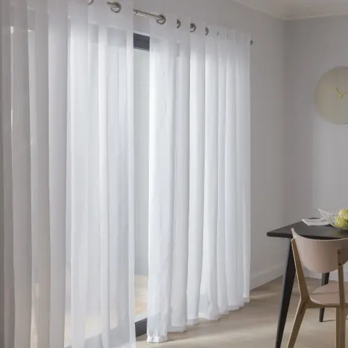 Voilage transparent, Chic blanc l.145 x H.240 cm – LINDER Produit De Marque