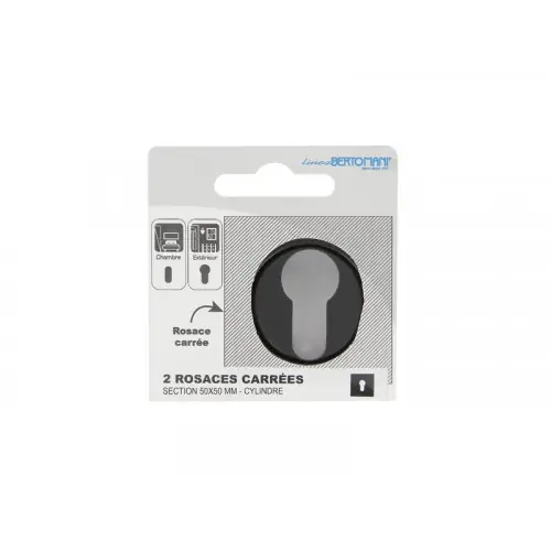 Lot de 2 rosaces, LINEA BERTOMANI, trou de cylindre Wagram zamak D3, noir mat – LINEA BERTOMANI Dernière Chance
