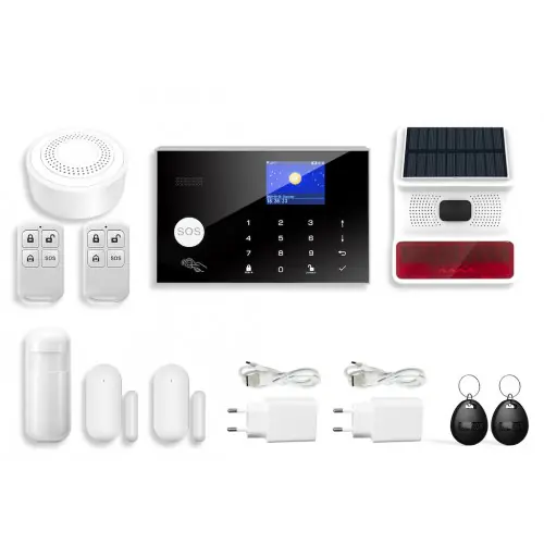 Offre Limitée Alarme connectée avec sirène extérieure solaire – kit sécurité compatible Tuya – Link2home