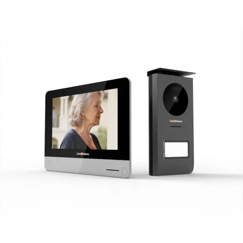 Acheter Direct Portier vidéo connecté avec écran couleur 7 pouces – caméra 1080p et badges RFID – Link2home