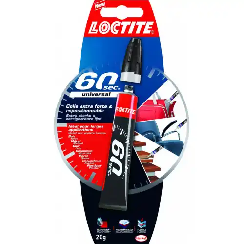 Colle glue gel Loctite 60 secondes LOCTITE, 20 g - Loctite Super Prix