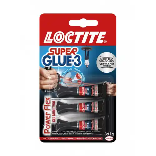 Colle glue gel Super glue 3 power flex LOCTITE, 3 g – Loctite Offre Spéciale
