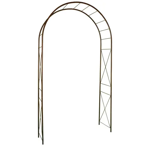 Satisfait Ou Remboursé Arche tube ROND20 losange fer vieilli - 130x40x250 cm - Acier époxy - Louis Moulin