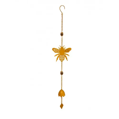 Quantité Limitée Carillon abeille jaune 17,5 x 6,5 x 92 cm – acier époxy – cloche décorative – Louis Moulin