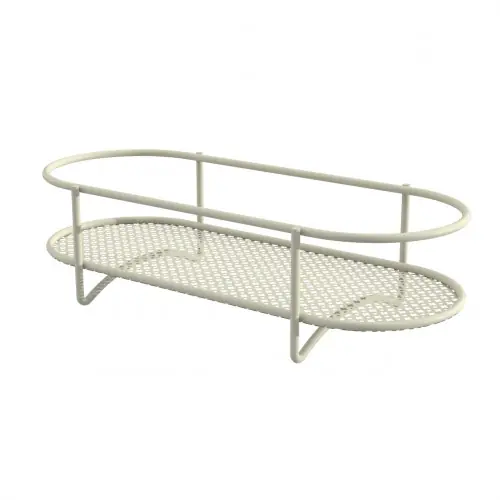 Achat Immédiat Centre de table métal beige 60 x 26 x 16 cm – tôle ajourée – charge 25 kg – Louis Moulin
