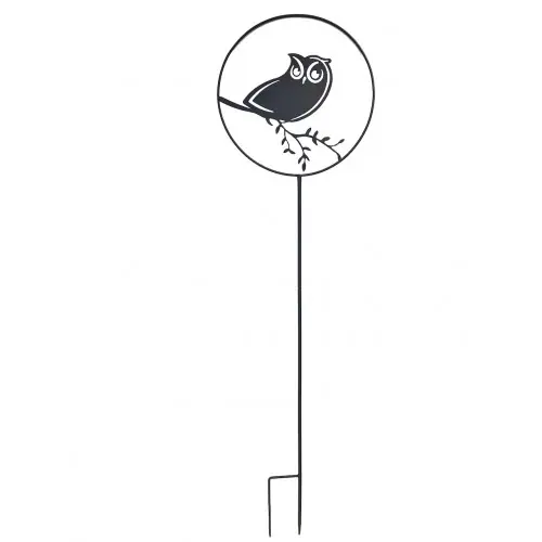 Réduction Déco de jardin à piquer en forme de hibou - 35x122,5cm - anthracite - Louis Moulin