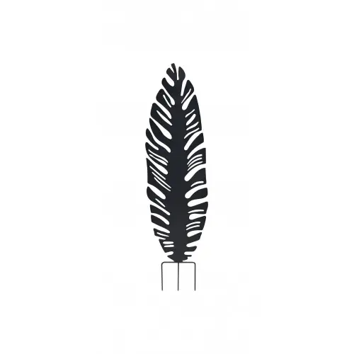 Déco en métal à planter Feuille – 30×100 cm – anthracite – Louis Moulin Offre Du Jour