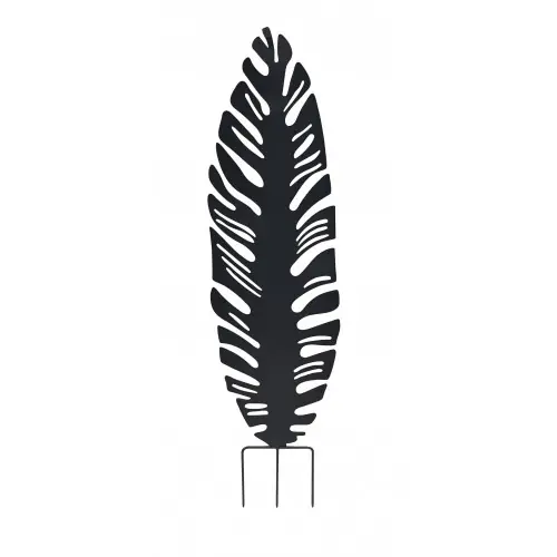 Vente Directe Déco en métal à planter Feuille – 40×130 cm – anthracite – Louis Moulin