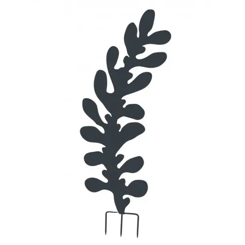Feuille décorative Eucalyptus anthracite 50,5 x 150 cm - acier époxy - à planter - Louis Moulin Nouvel Arrivage