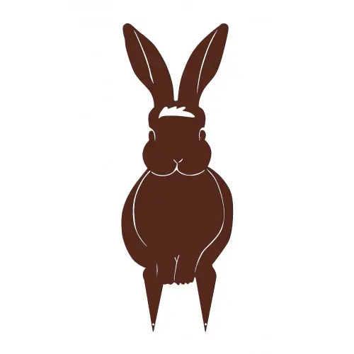 Vente Directe Figurine à piquer en forme de lapin – 17×43,5cm – fer vieilli – Louis Moulin
