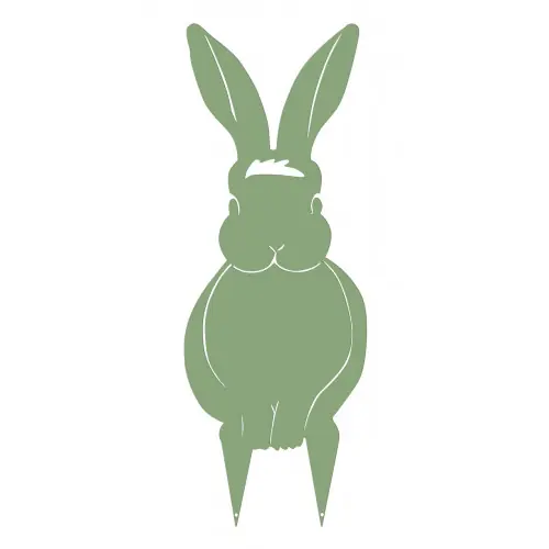 Meilleure Vente Figurine à piquer en forme de lapin 17x43,5cm - vert pâle - Louis Moulin