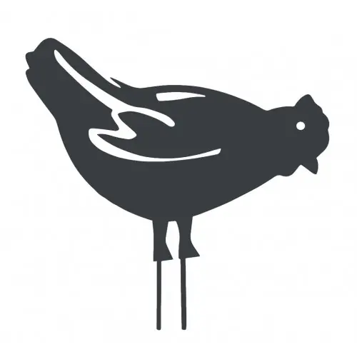 Vente Directe Figurine à piquer Poule – 28×39 cm – anthracite – Louis Moulin