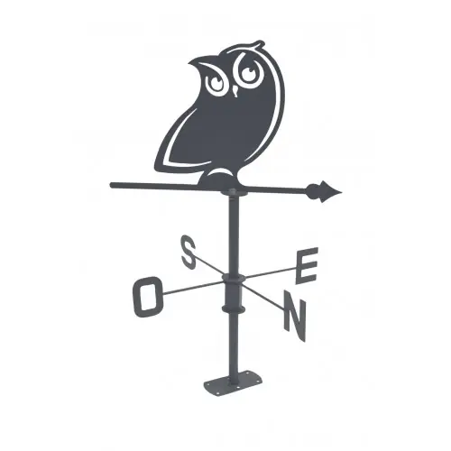Jusqu&rsquo;à Épuisement Des Stocks Girouette Hibou – 45×72,5 cm – anthracite – Louis Moulin