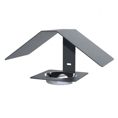 Mangeoire à oiseaux Zéphyr anthracite 31 x 16 x 14,5 cm - acier époxy - fixation murale ou suspendue - Louis Moulin Bon Plan