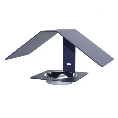 Vente Directe Mangeoire à oiseaux Zéphyr bleu 31 x 16 x 14,5 cm – acier époxy – fixation murale ou suspendue – Louis Moulin