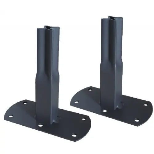 Pack 2 pieds tube CAR25 à visser anthracite - 13x6x12 cm - Acier époxy - Louis Moulin Offre Exclusive