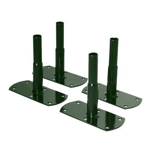 Marque Pack 4 pieds tube ROND20 à visser vert sapin - 13x6x12 cm - Acier époxy - Louis Moulin