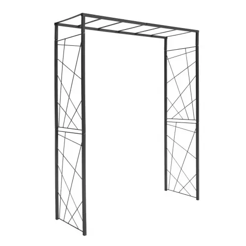 Usine Directe Pergola tube CAR25 mandala anthracite – 155x50x198 cm – Acier époxy – Louis Moulin