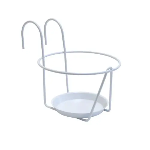 Porte-pots soucoupe crochet - 16-18 cm - blanc - Louis Moulin Prix Bas
