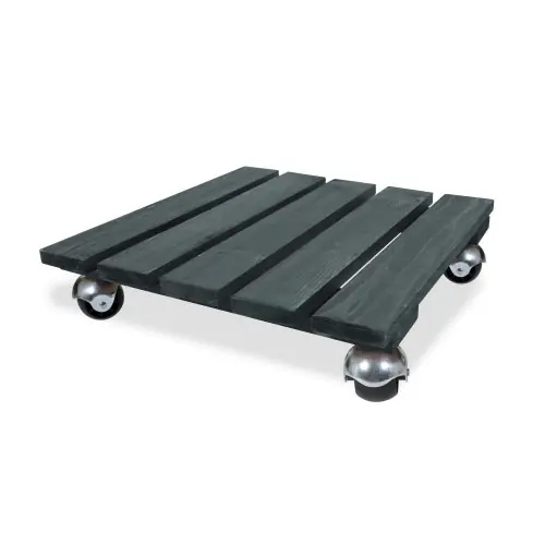 Meilleur Choix Roule-plantes en bois carré anthracite "Basics" 37,5 x 37,5 cm - Louis Moulin