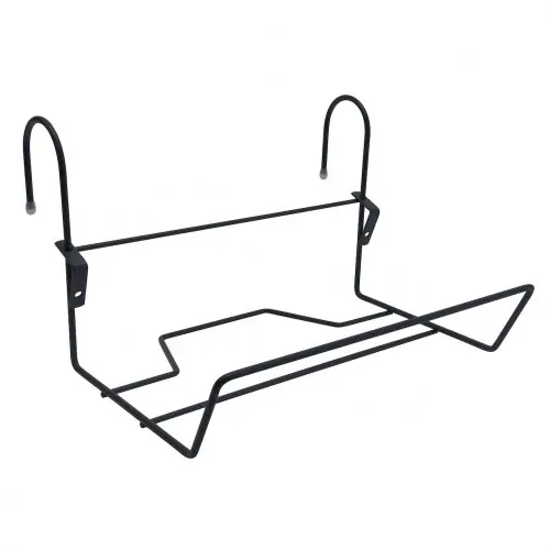 Offre Exclusive Support jardinière Essentis noir 35 x 14 x 23 cm - acier époxy - fer rond - Louis Moulin