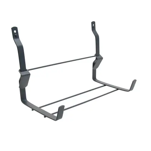 Support jardinière mural fer plat anthracite – 35×18 cm – Acier époxy – Louis Moulin Top Vente