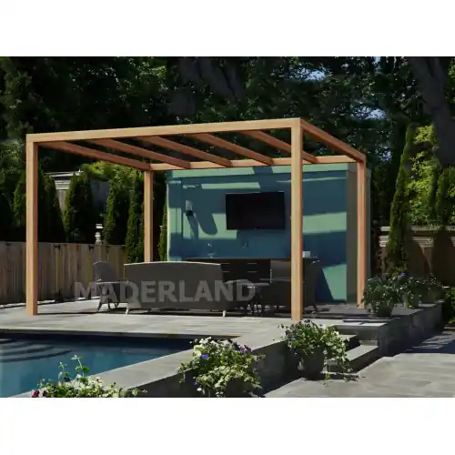 Commande En Gros Pergola en bois autoportante – modèle SANTANDER – 600 x 300 cm – Maderland