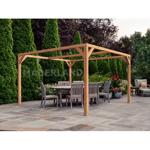 Prix Bas Pergola en bois autoportante - modèle TARRAGONA - 300 x 300 cm - Maderland