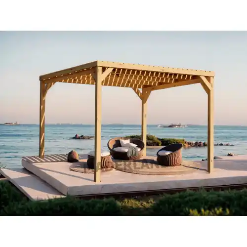 Pergola en bois autoportante – modèle TOULOUSE – 600 x 400 cm – Maderland Offre Exclusive