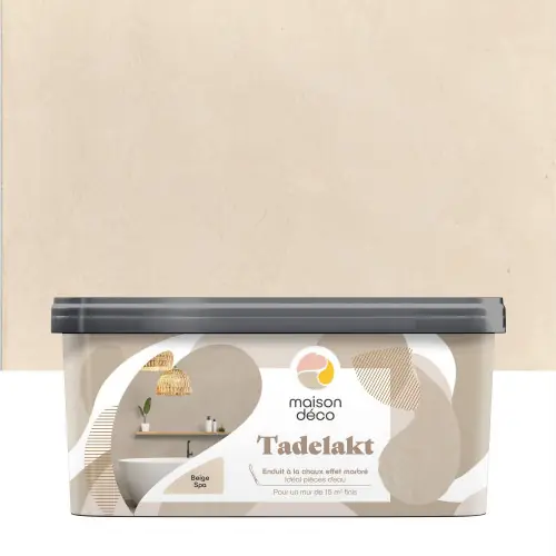 Enduit décoratif Tadelakt MAISON DECO, beige spa, 5l - MAISON DECO Meilleur Prix
