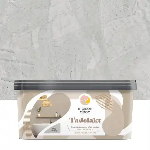 Enduit décoratif Tadelakt MAISON DECO, gris marbre, 5l - MAISON DECO Meilleure Vente