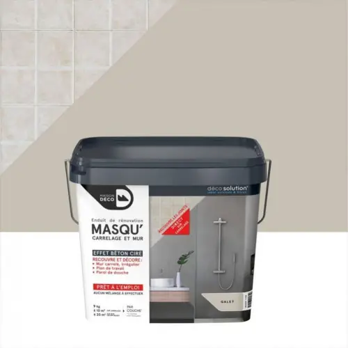 Prix Cassé Enduit Masqu‘carrelage et mur MAISON DECO, Galet, 9 kg - MAISON DECO