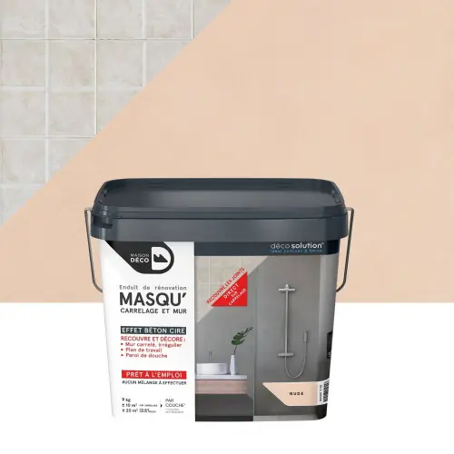 Nouveauté Enduit Masqu‘carrelage et mur MAISON DECO, nude, 9 kg - MAISON DECO