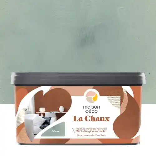 Peinture a effet, La chaux MAISON DECO, olivier, extramat, 2.5 l – MAISON DECO Expédié Aujourd&rsquo;hui