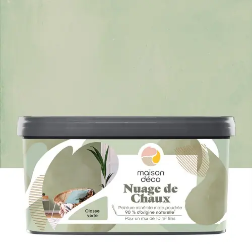 Seulement Aujourd'hui Peinture à effet, Nuage de chaux MAISON DECO, classe verte, mat, 2 l - MAISON DECO